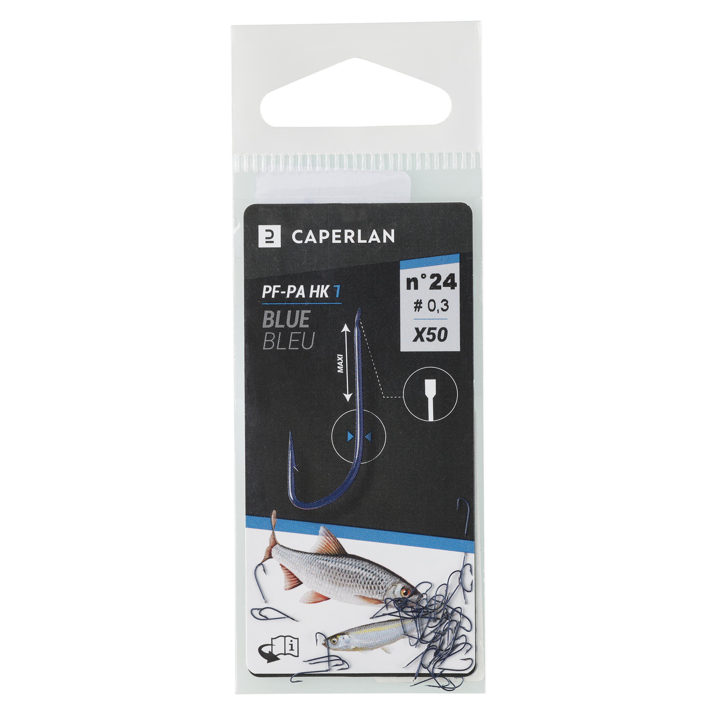 Hameçons Pêche au coup Bleu 
PA HK 1      X50 7/7