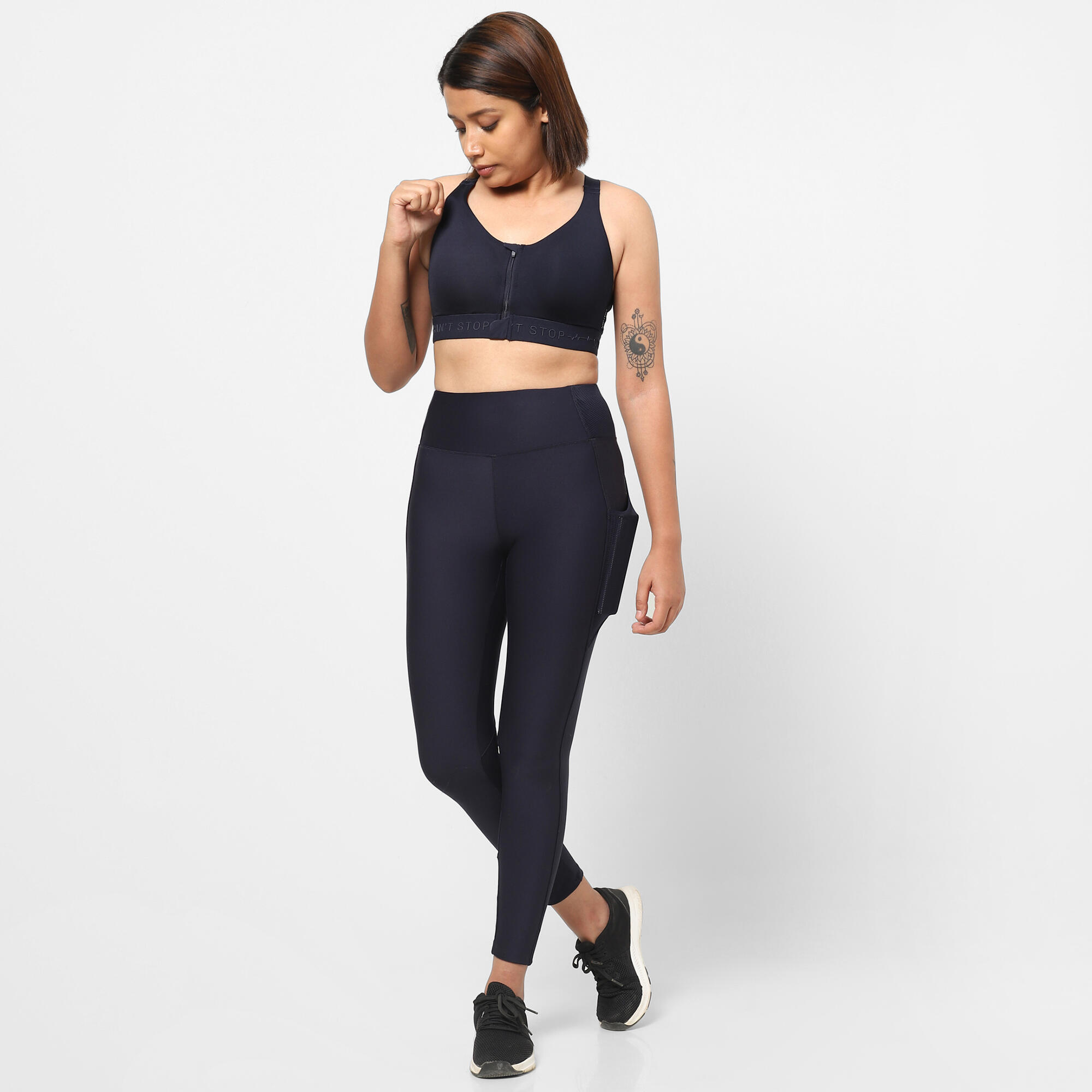Womens High Waist Gym Leggings Pocket Fitness Sports Running Yoga Pants  Stretch | eBay