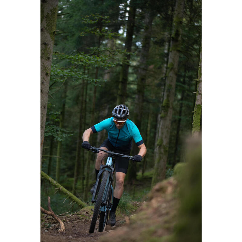 Radtrikot kurzarm MTB Race 720 Herren türkis