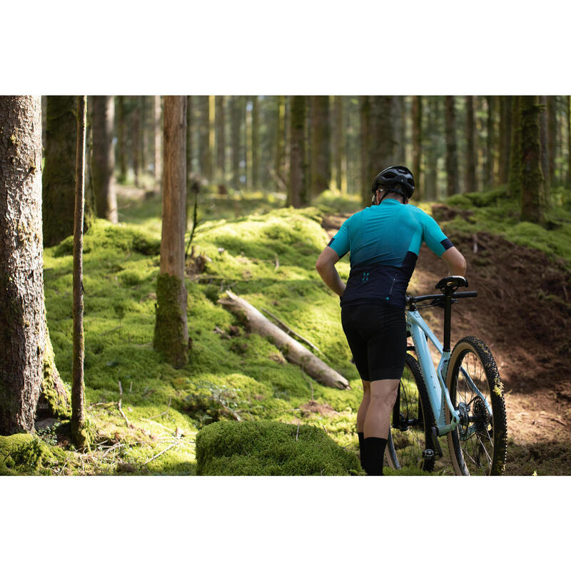 Radtrikot kurzarm MTB Race 720 Herren türkis