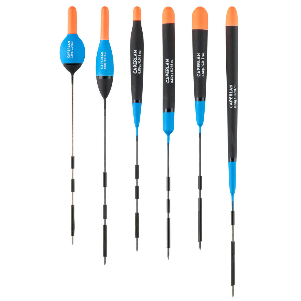 Set od 6 plovaka F100 CL ( 0,5 g ) 