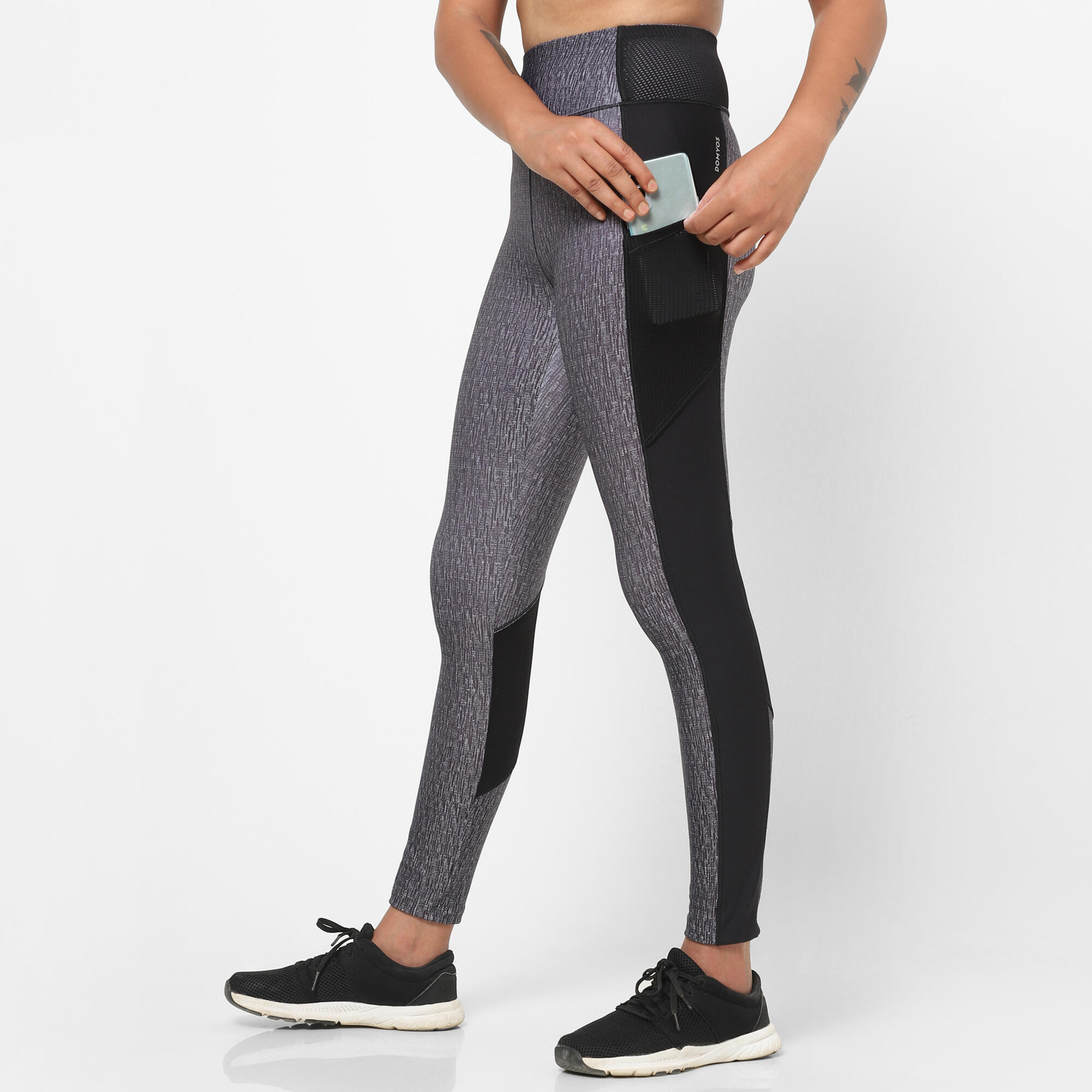 Danna Gym Tights with Phone Pockets and Mesh Panels on the Calf