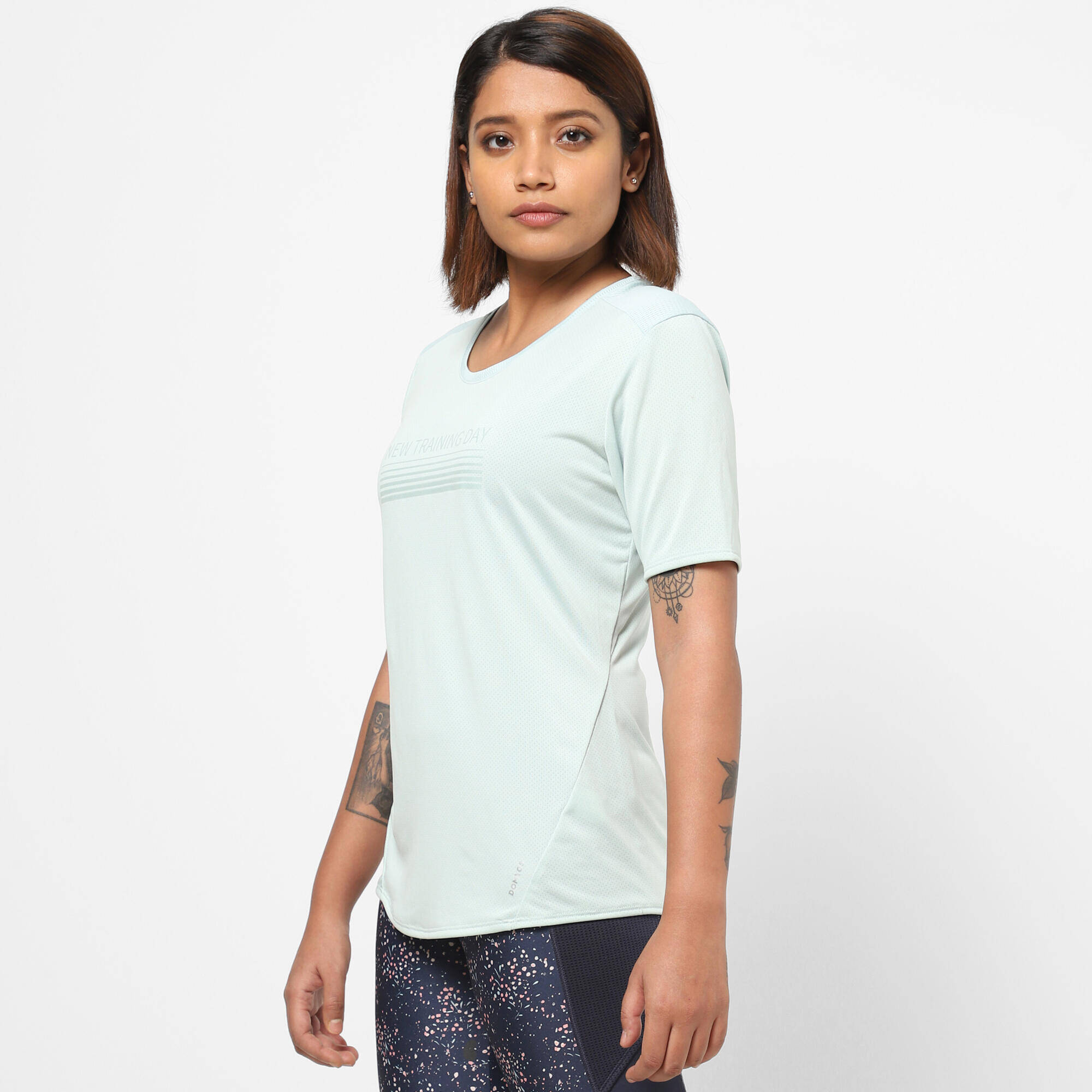 Women Gym Tshirt Polyester Mint -  2