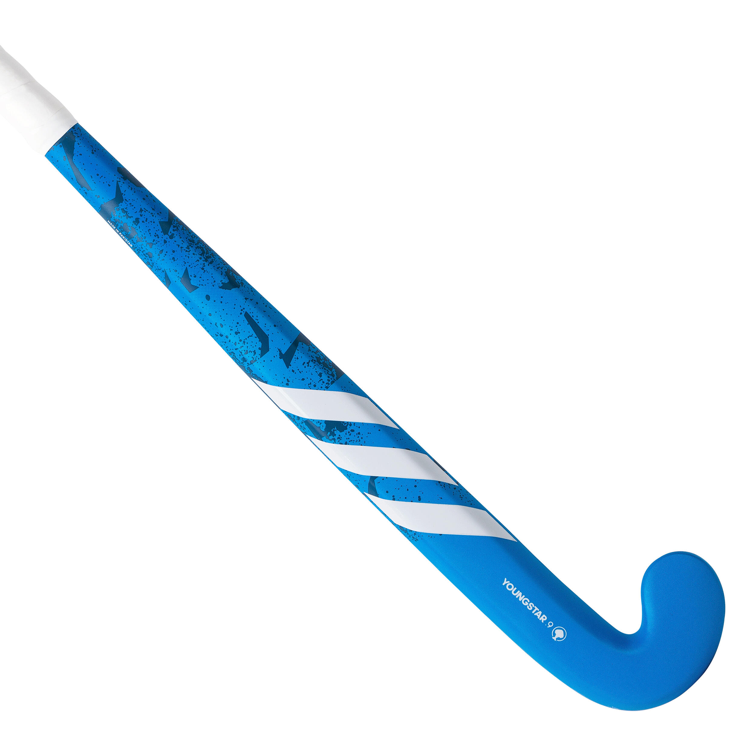 Feldhockeyschläger aus Holz Youngstar Kinder blau/weiss