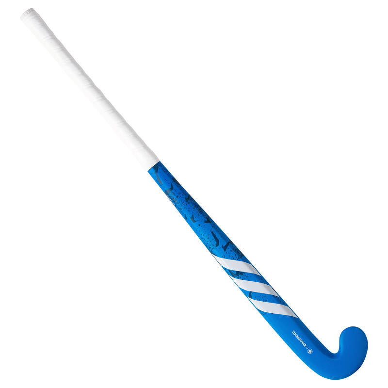 Stick de hockey sur gazon enfant bois Youngstar bleu blanc