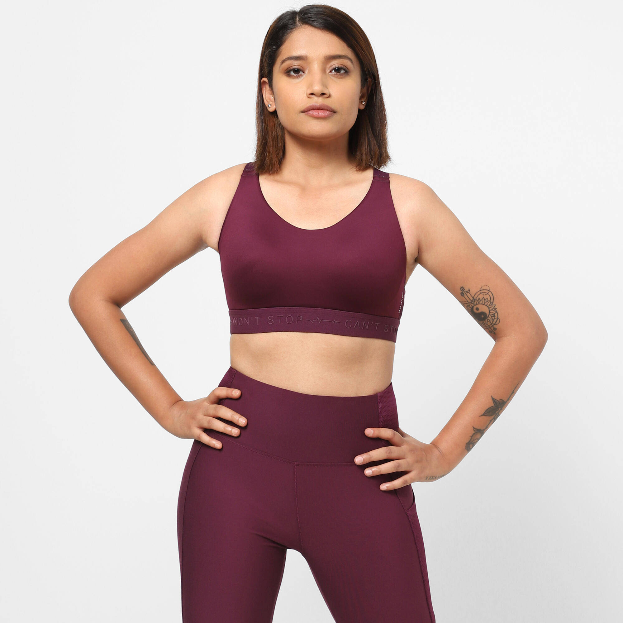 Sports Bra High Support - Damson -  2