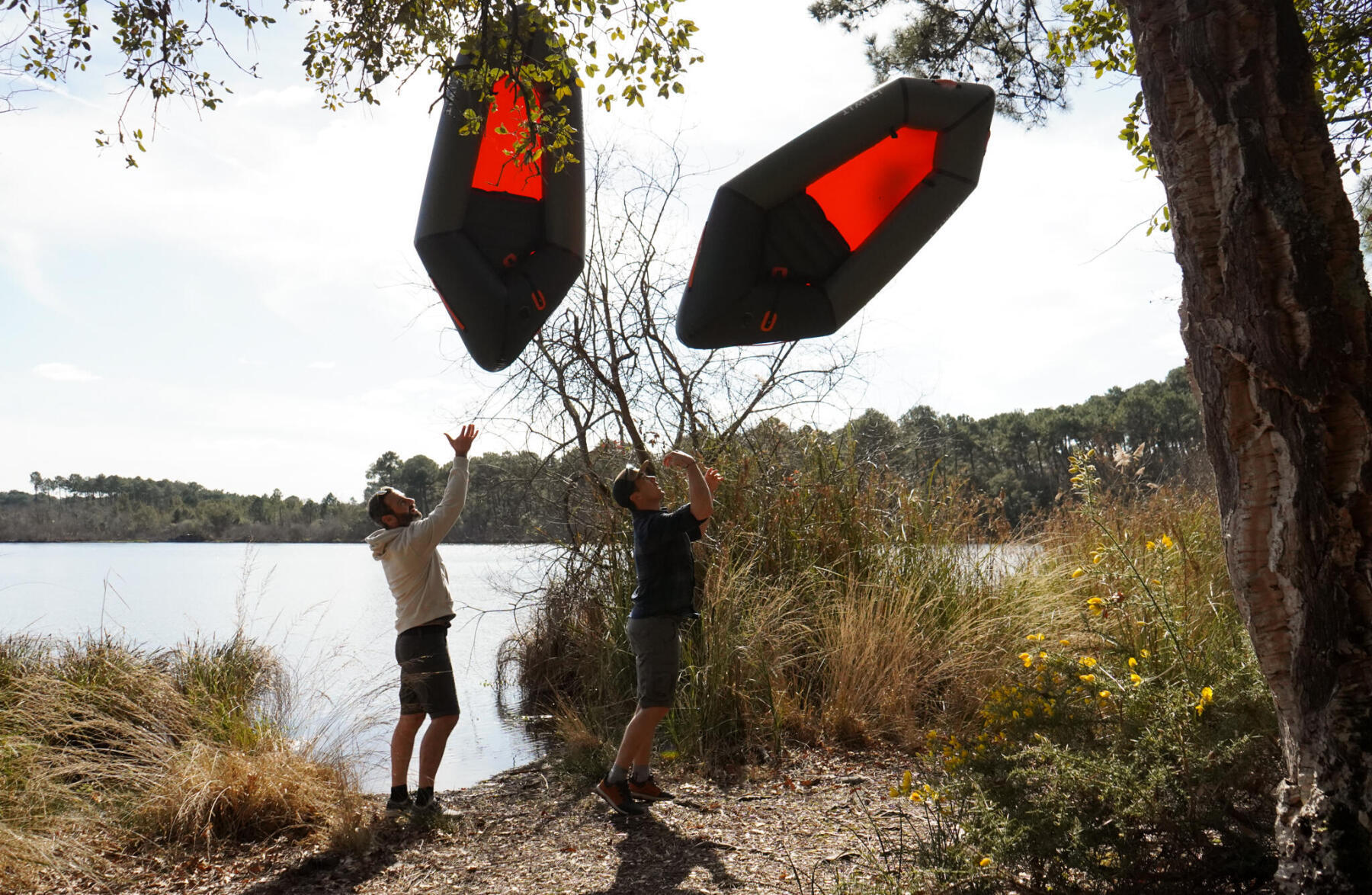 Première descente en packraft pour Camille