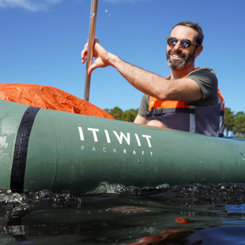 Première descente en packraft pour Camille