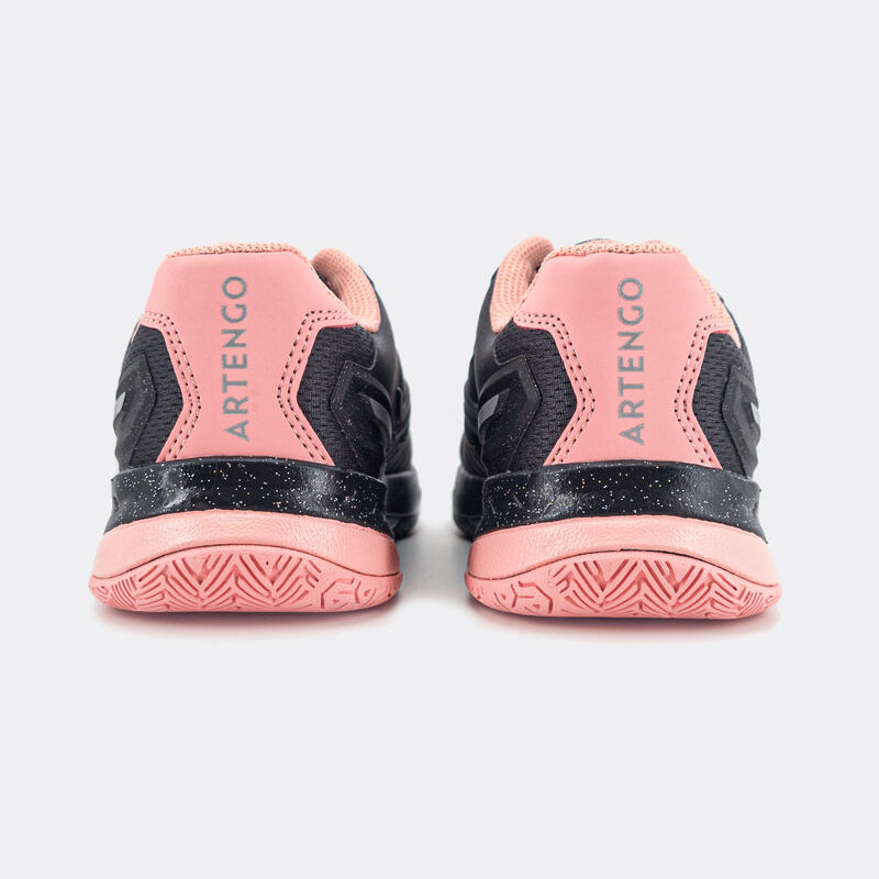 Zapatillas de tenis niños con cordones Artengo TS990 negro rosa