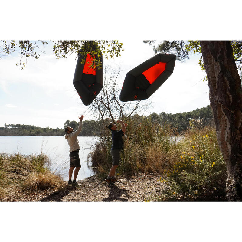Opblaasbare 1-persoons packraft 100 TPU rivier