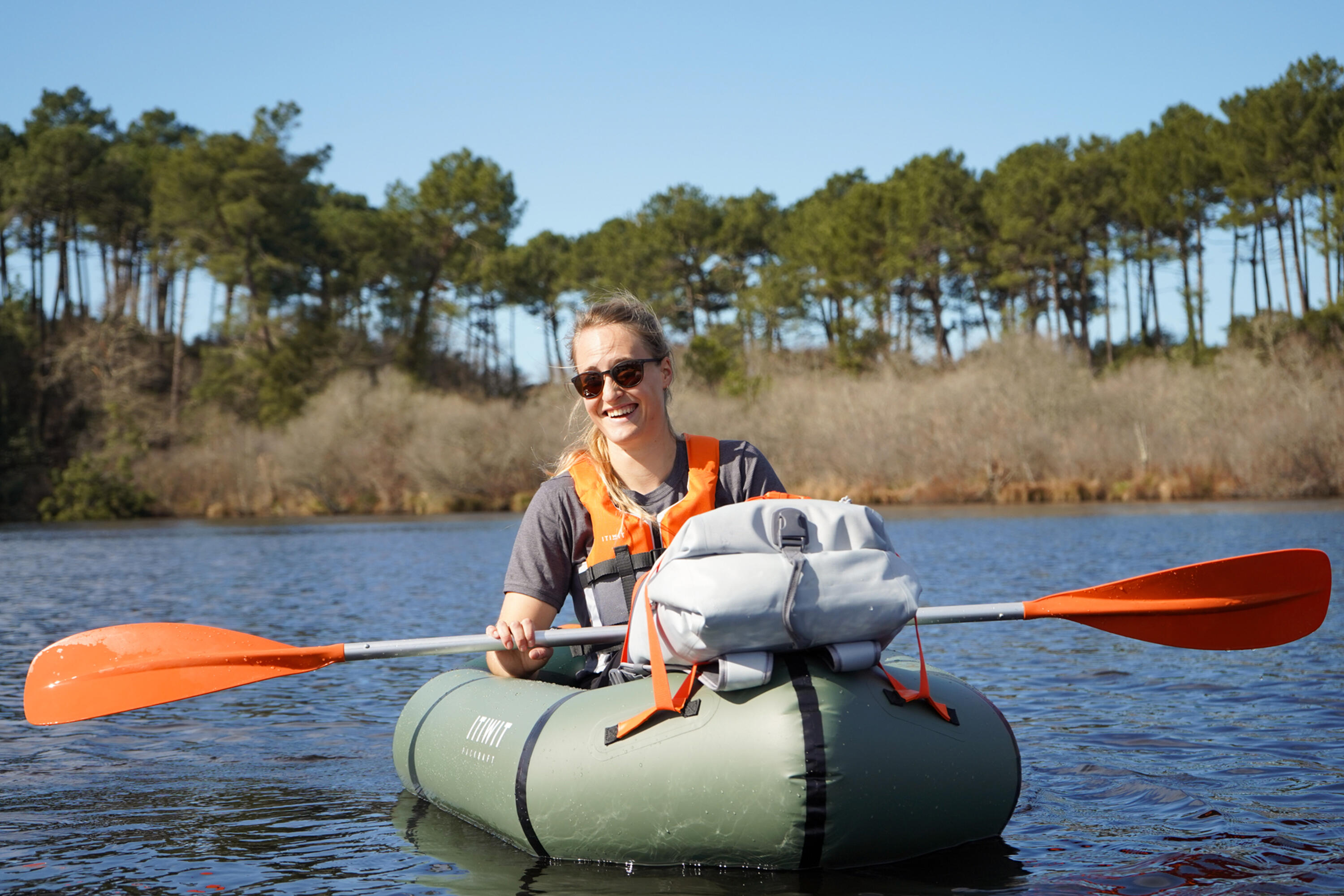 Packraft kayak gonfiabile 100 fiume TPU monoposto 25/26