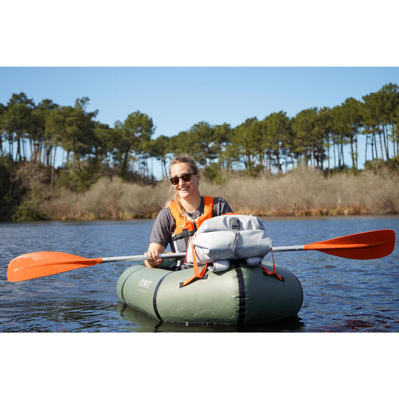Opblaasbare 1-persoons packraft 100 TPU rivier