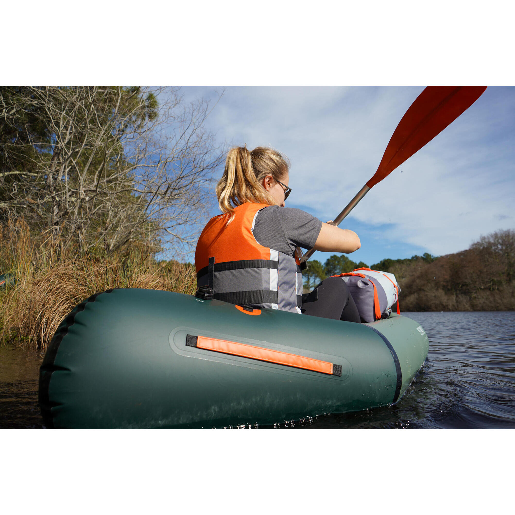 Packraft 100 inflatable river kayak TPU 1 seater - PR100