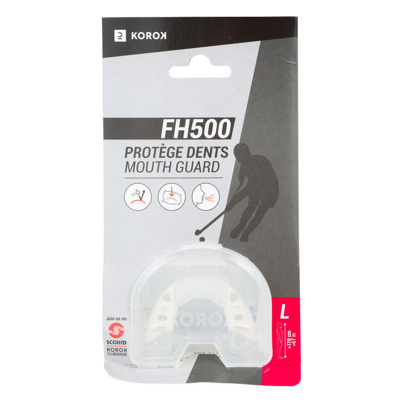 Adult MediumIntensity Field Hockey Mouthguard Size Large FH500 White
