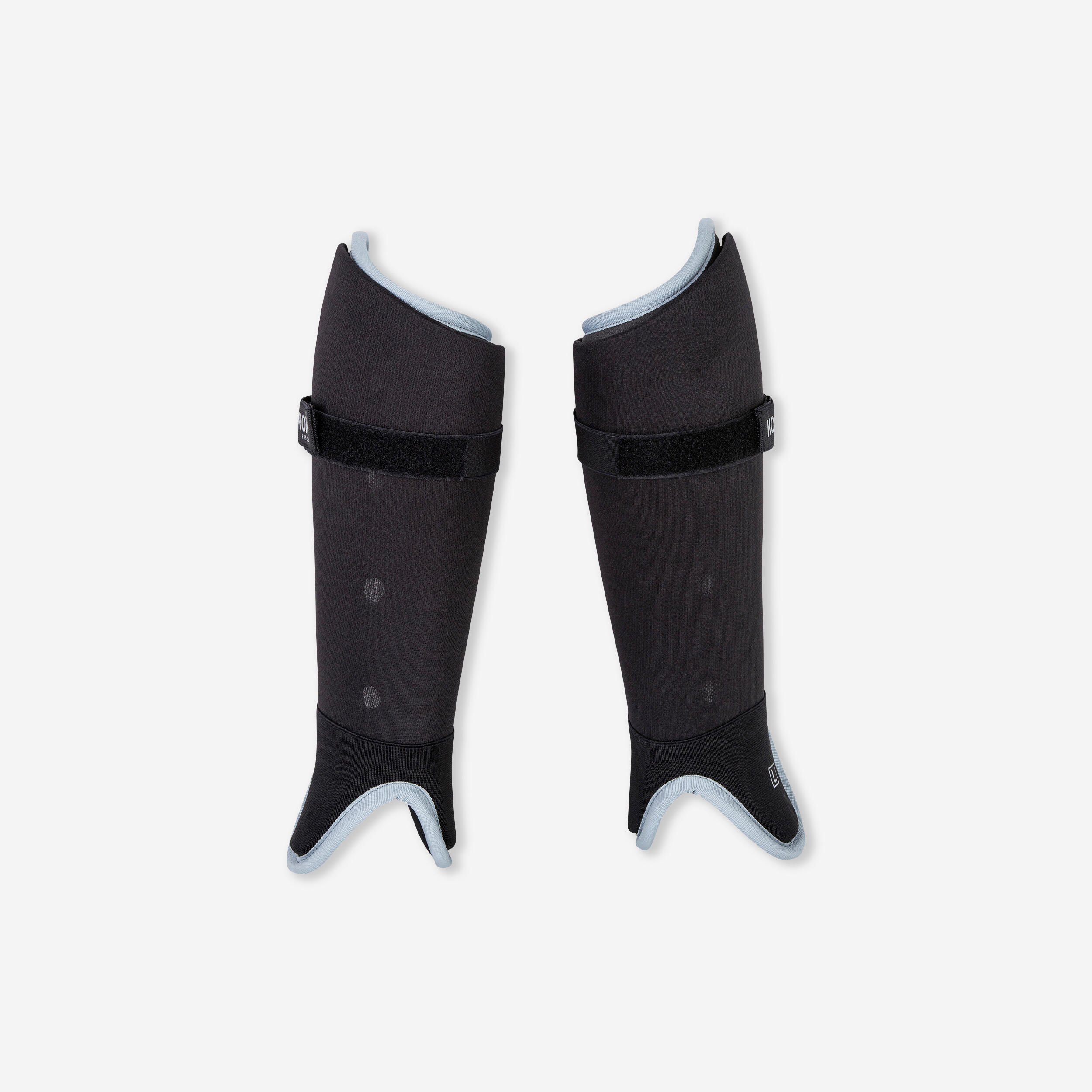 Adult Medium Intensity Field Hockey Shin Guard FH500 - Black/Grey 1/7