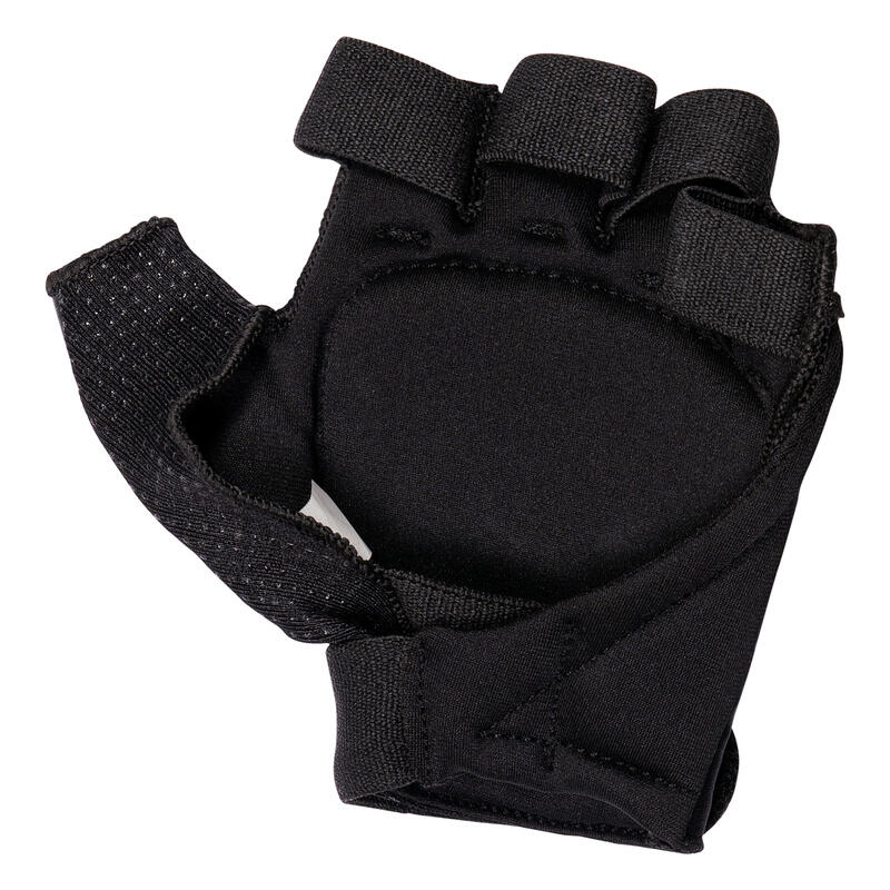 Jugendliche/Damen/Herren Handschuh Feldhockey 1-Fingerglied - FG510 schwarz/grau