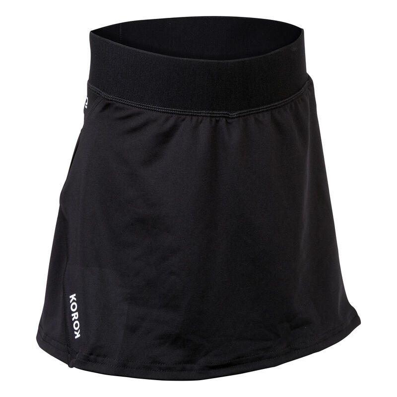 Jupe de hockey sur gazon fille intensité forte FH900 noir