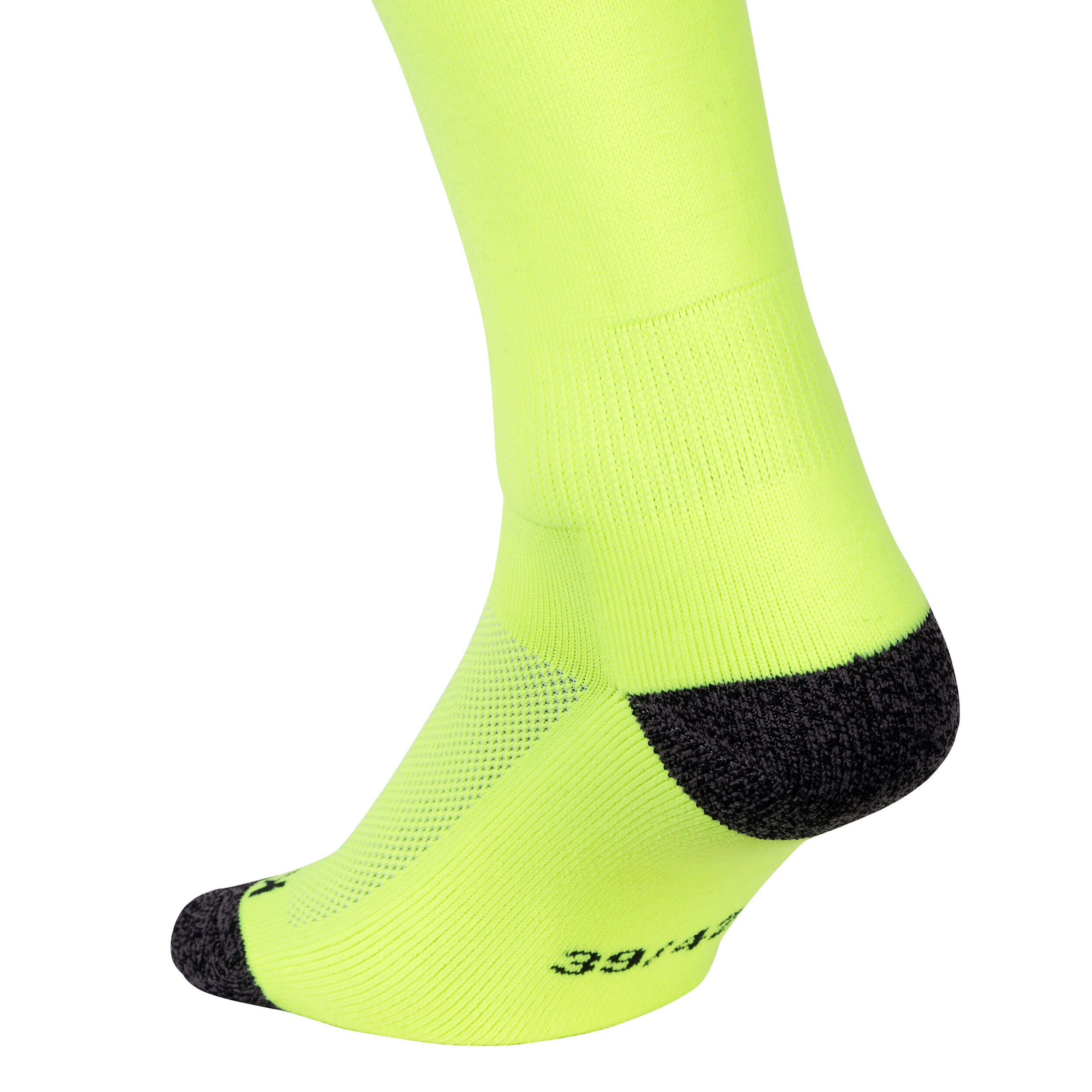 Medias de hockey sobre hierba niños FH500 Verde Fluo  3/4