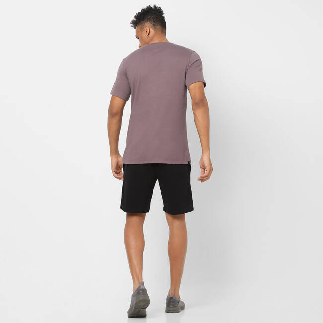 Men's Gym Cotton blend T-shirt Regular fit 500 - Mauve Print