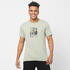 Men's gym cotton blend t-shirt regular fit 500 - khaki print