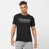 Men's gym cotton blend t-shirt regular fit 500 - black print