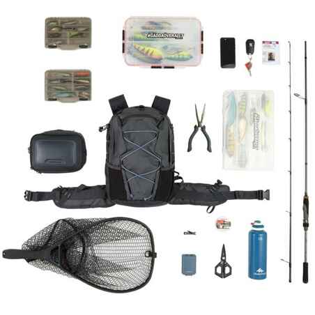 Big Old Chest with Things for Fishing Stock Image - Image of backpack,  studio: 91533299