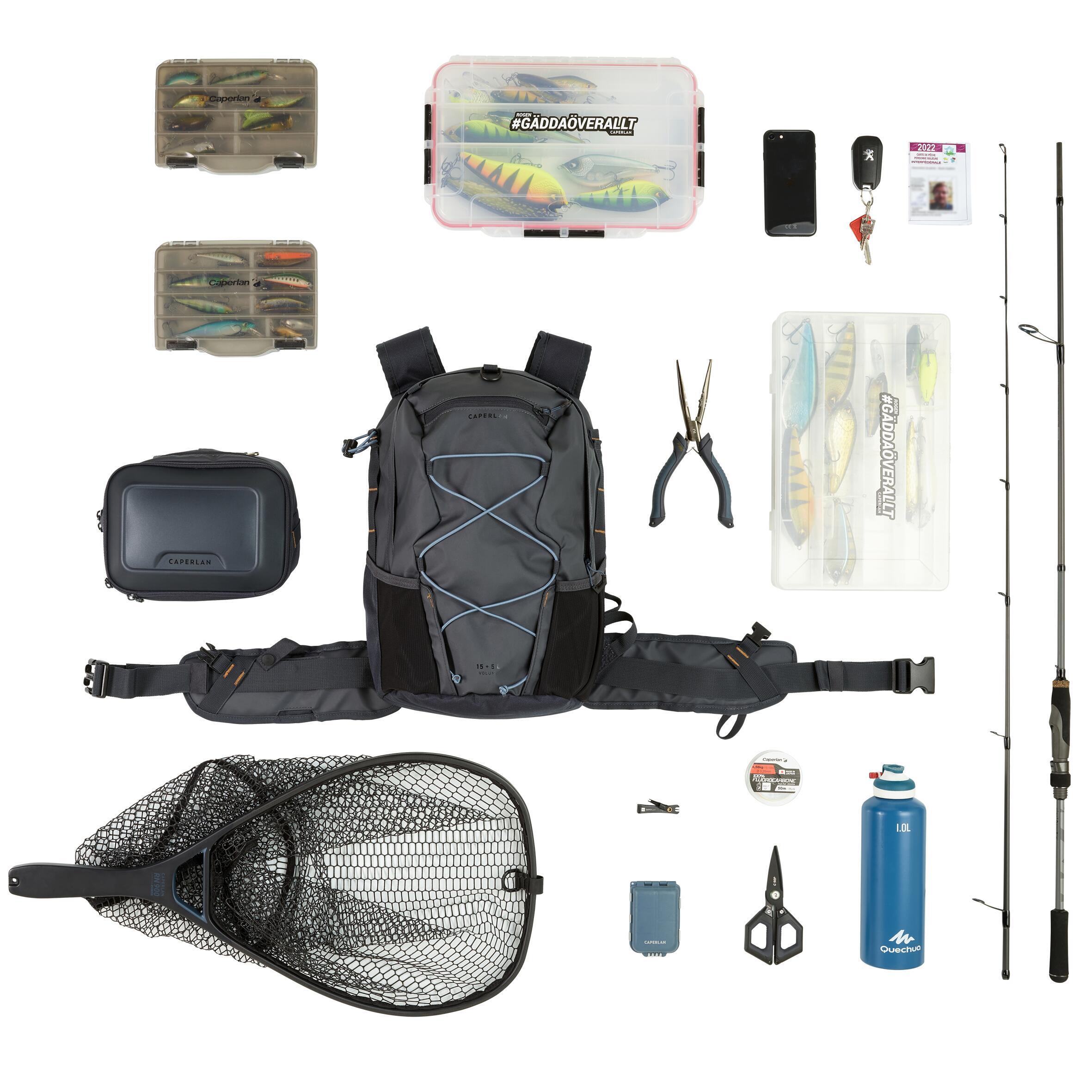 Caperlan Fishing Backpack Chest Pack 500 15 L + 5 L
