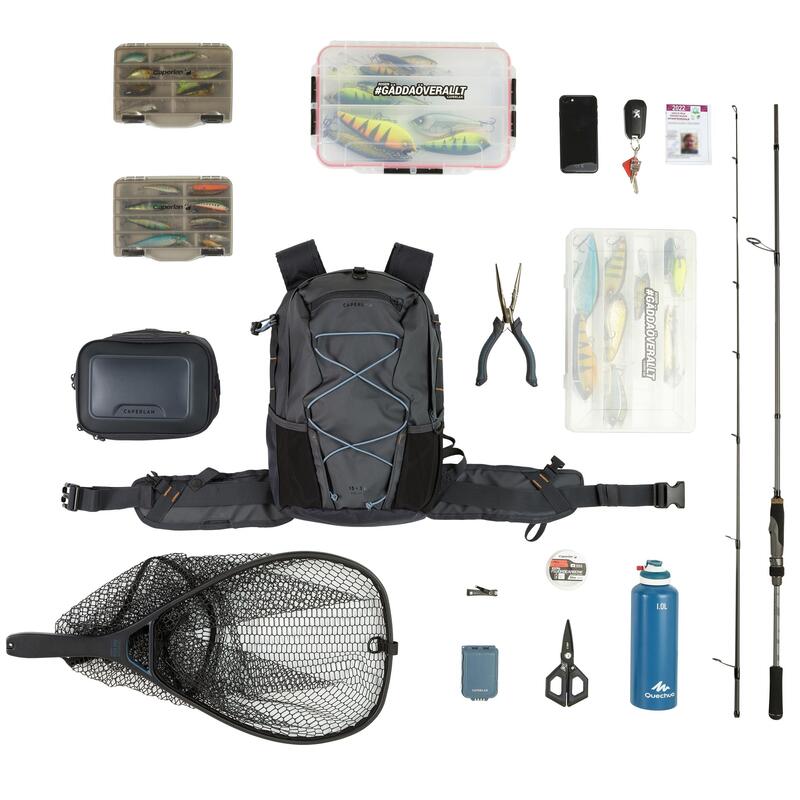 Fishing backpack Chest pack 500 15 L + 5 L
