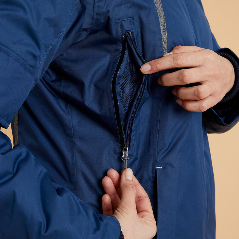 Veste chaude et imperméable équitation femme TOSCA bleu nuit