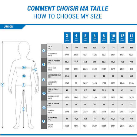 Crne dečje vodootporne pantalone za skijanje PNF 500