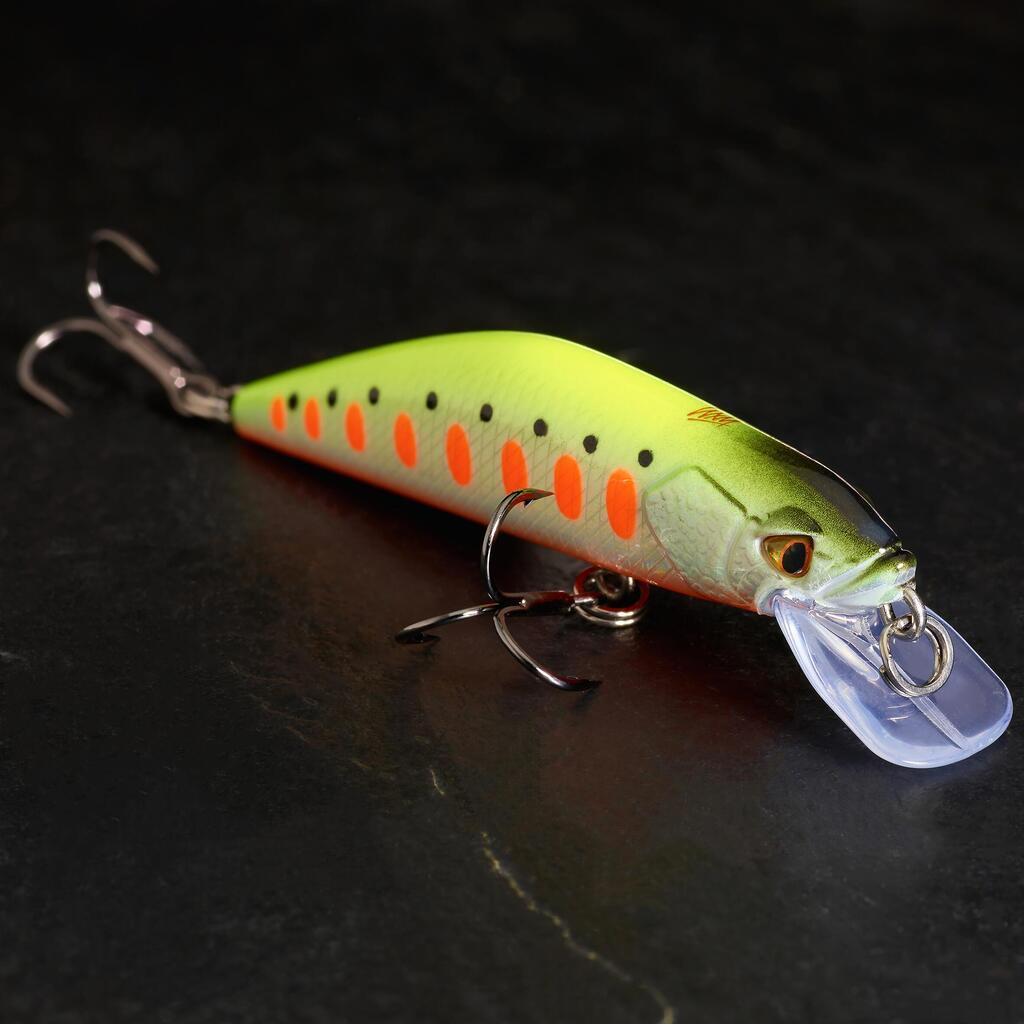 Wobler Pstruh Minnow WXM MNWFS 70 US žltý fluorescenčný