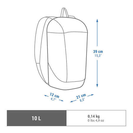 Mochila de montaña y senderismo 10L Quechua NH50