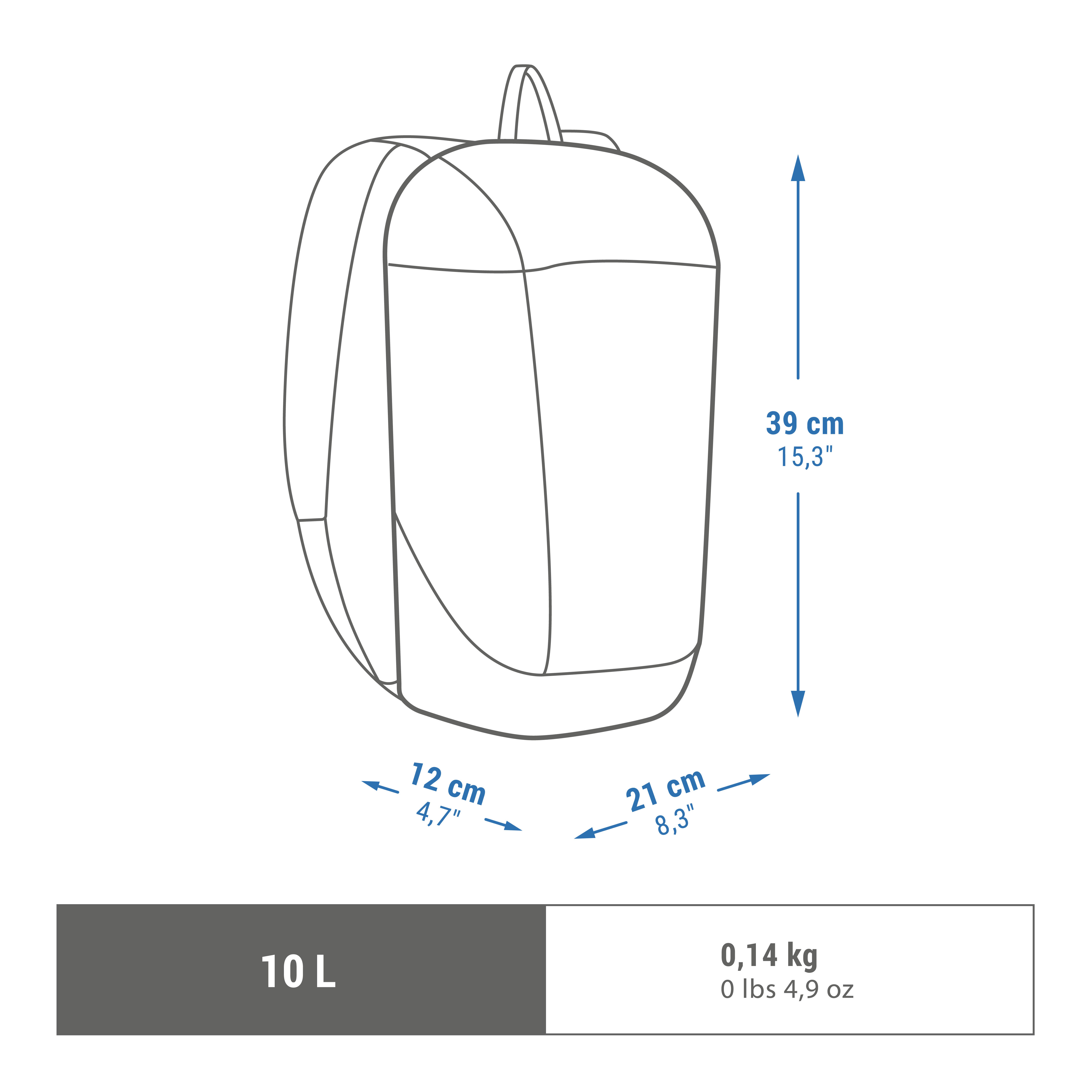 Mochila pequena de montana y trekking 10L Quechua NH50