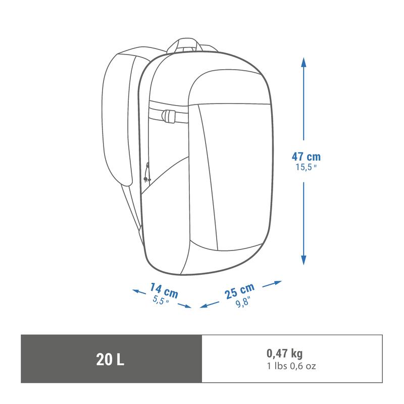 Sac à dos de randonnée 20L, NH100 Arpenaz vert