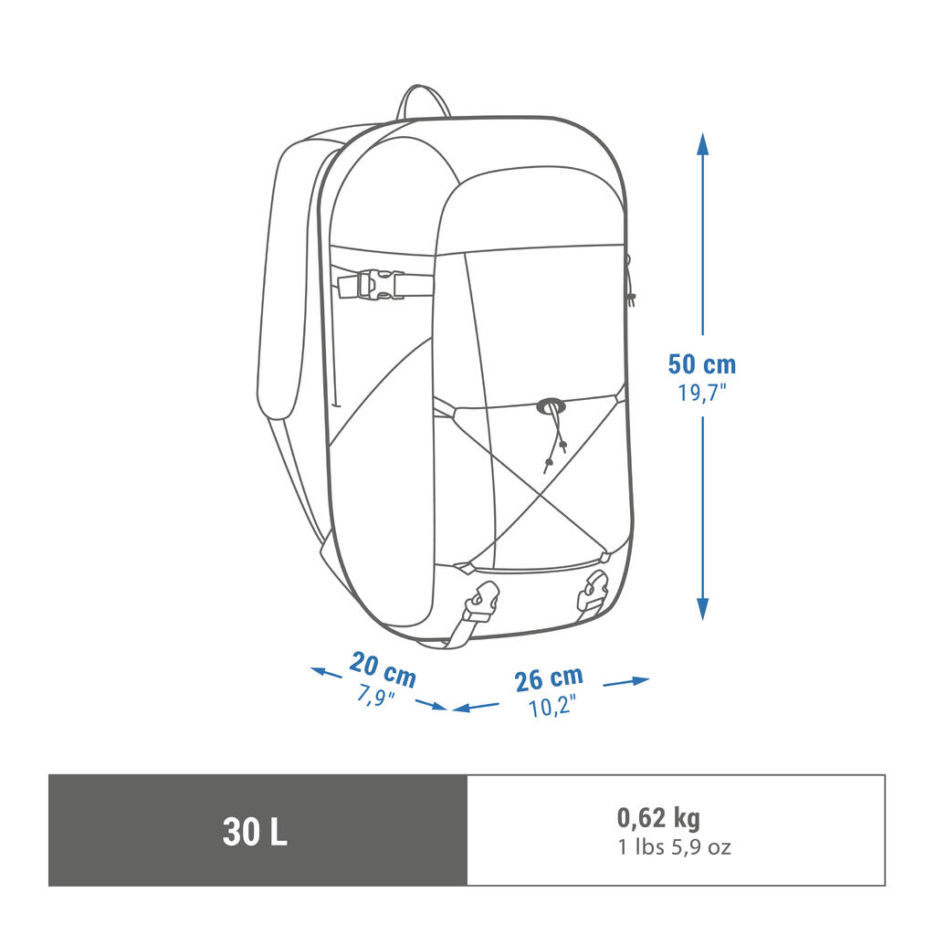 MOCHILA DE SENDERISMO 30L - NH ARPENAZ 100 AZUL