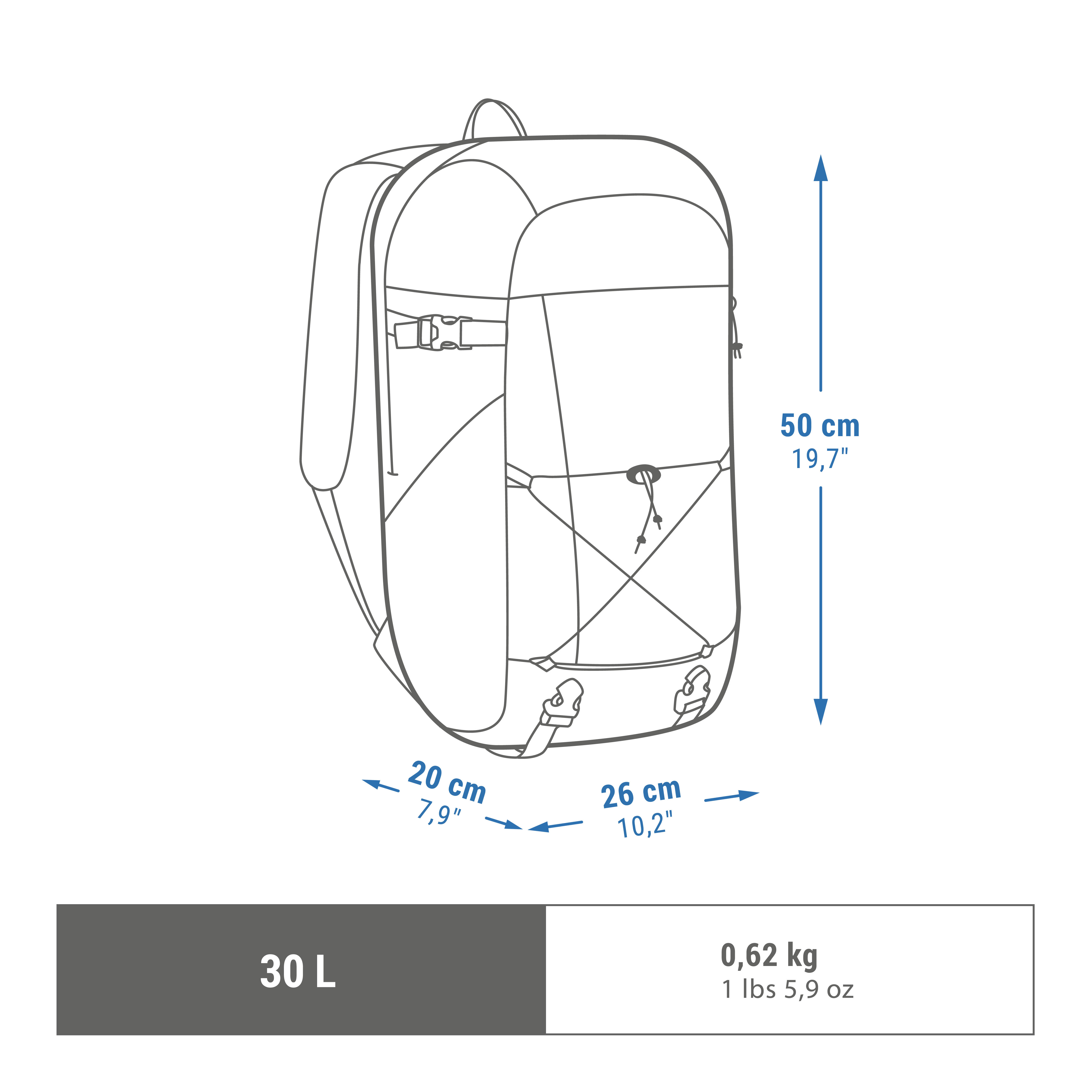 Sac dos de randonn e 30L NH Arpenaz 100 QUECHUA Decathlon