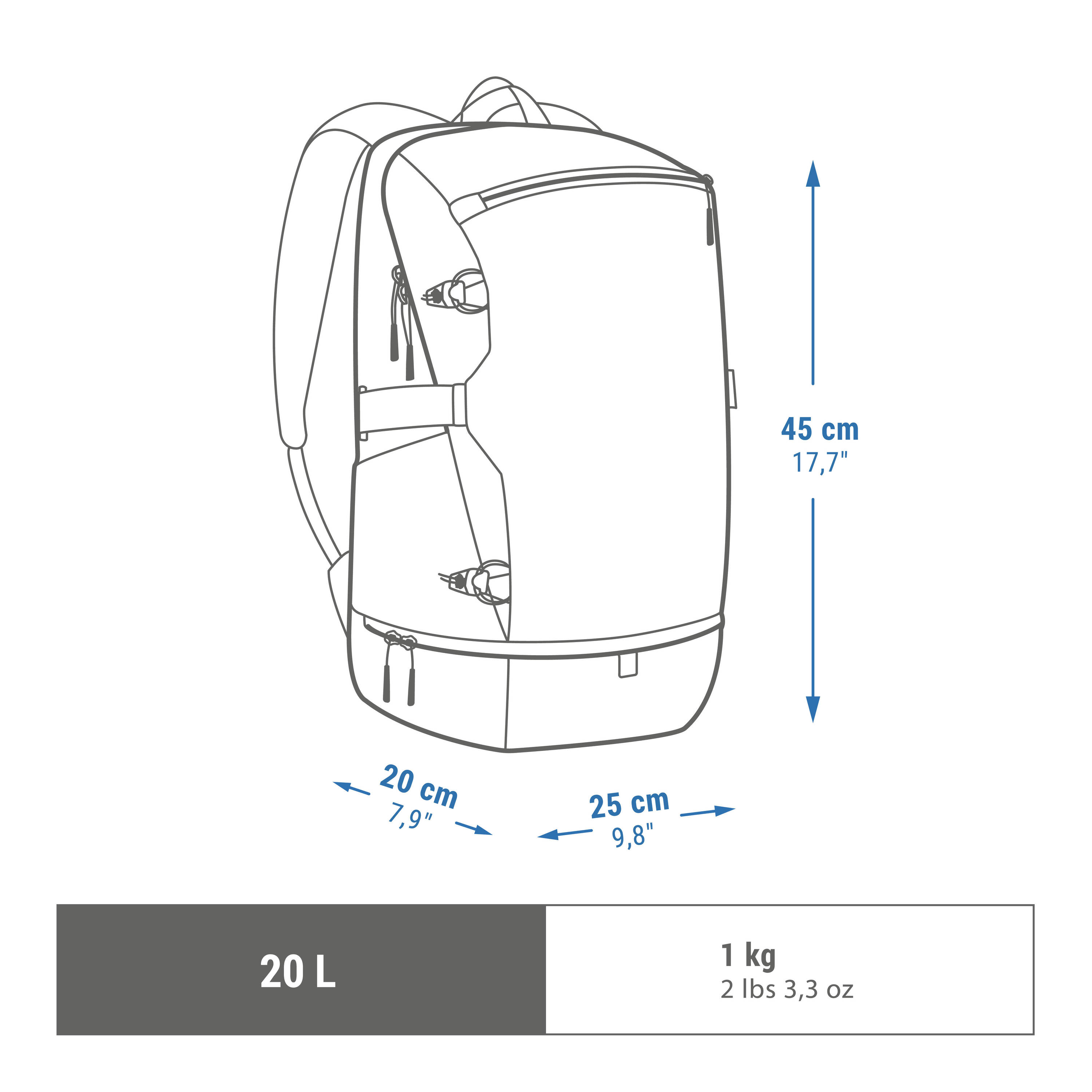 Hiking Backpack 20 L - NH Arpenaz 500 -  3