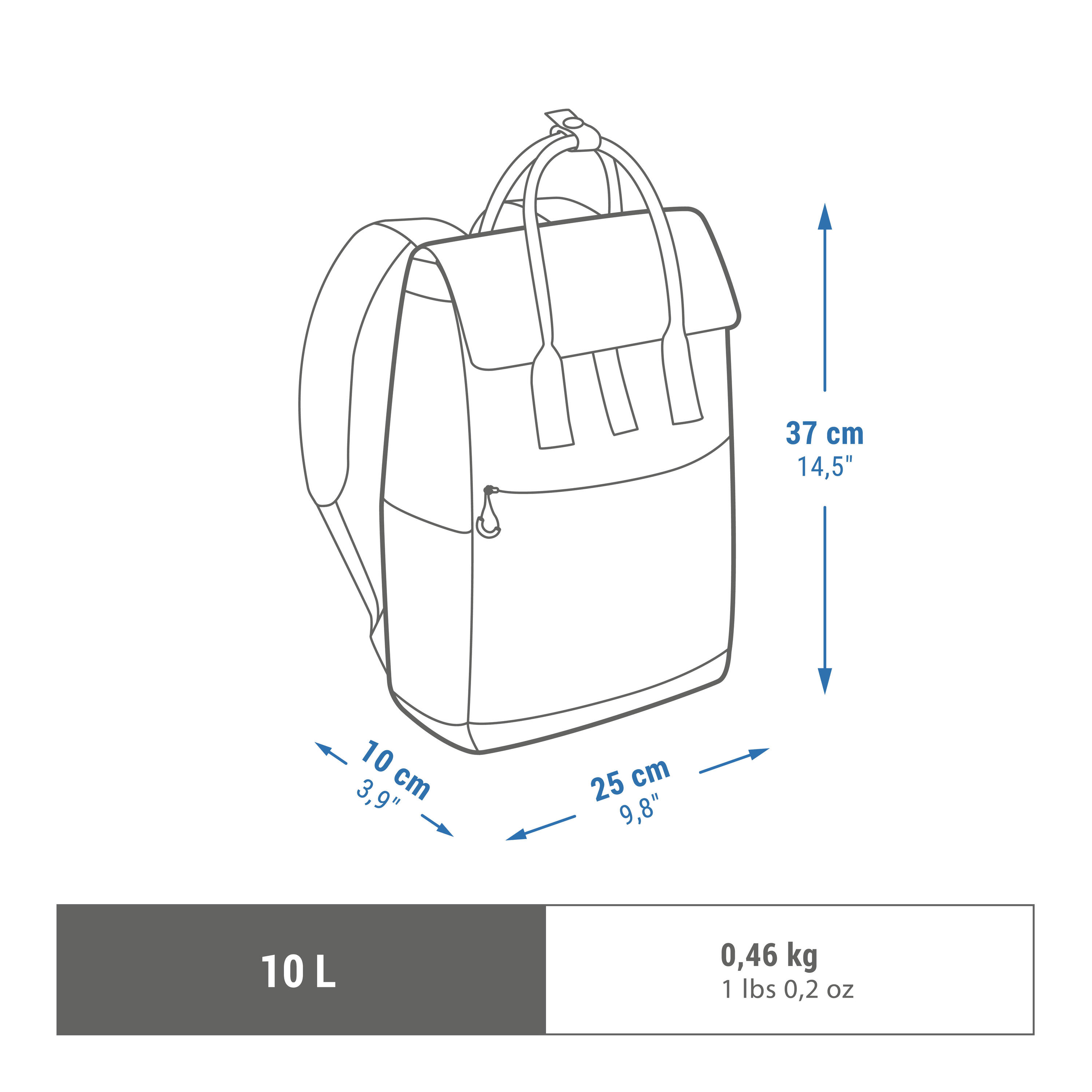 Hiking backpack 10L - NH Escape 150 Square 2/16