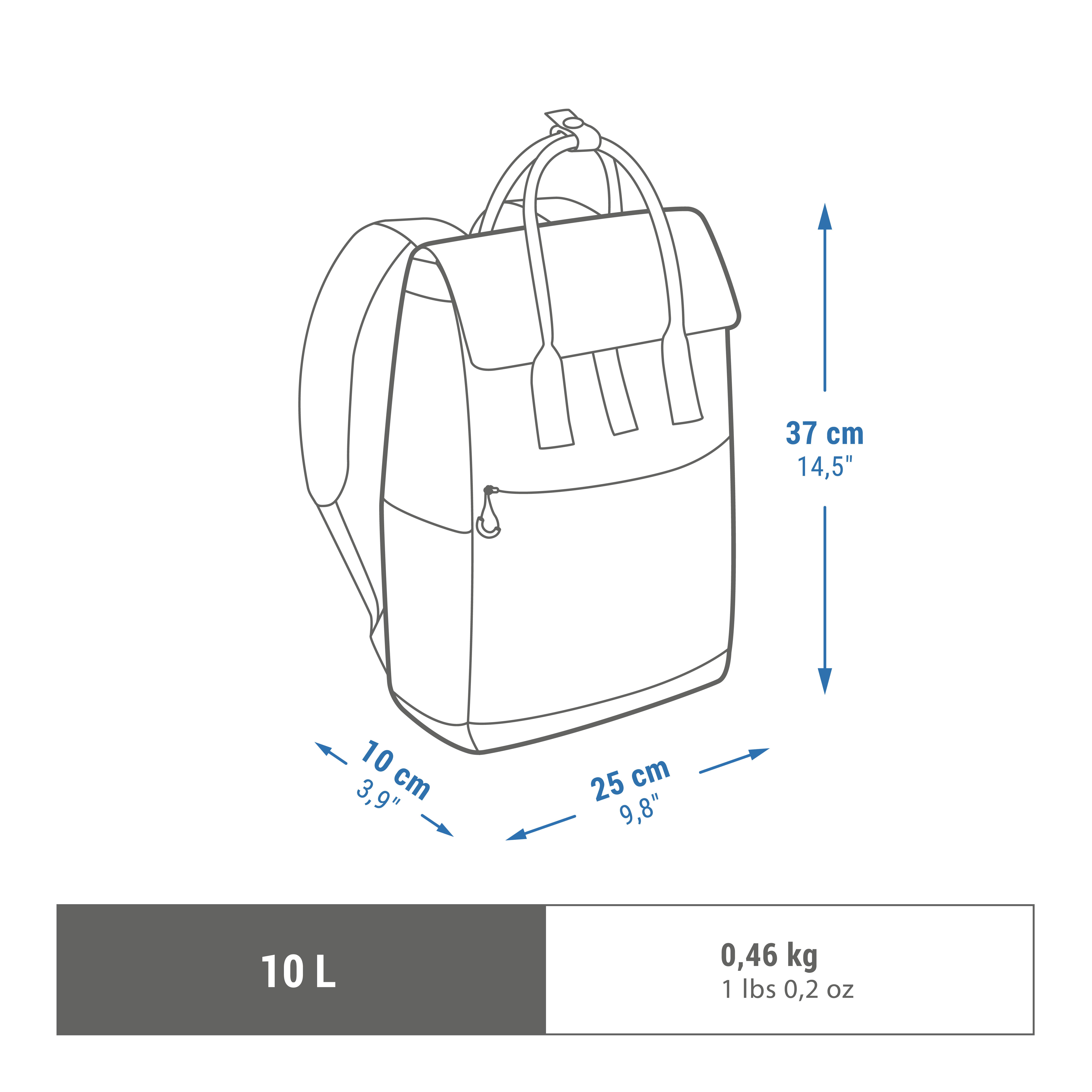 QUECHUA Turistický batoh NH Escape 150 Square 10 l okrová 10 l