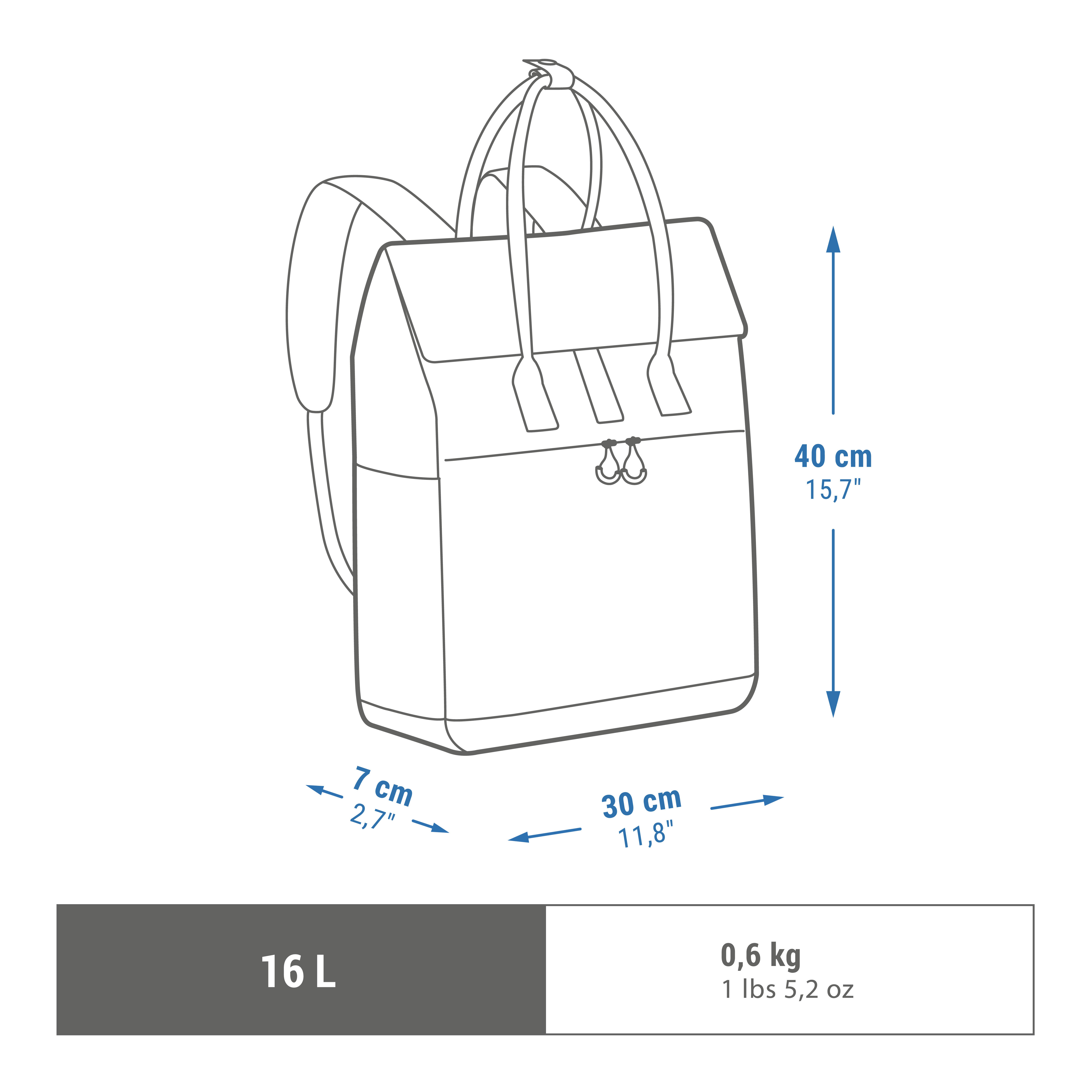 QUECHUA Turistický batoh NH Escape 150 Square 16 l zelená 16 l