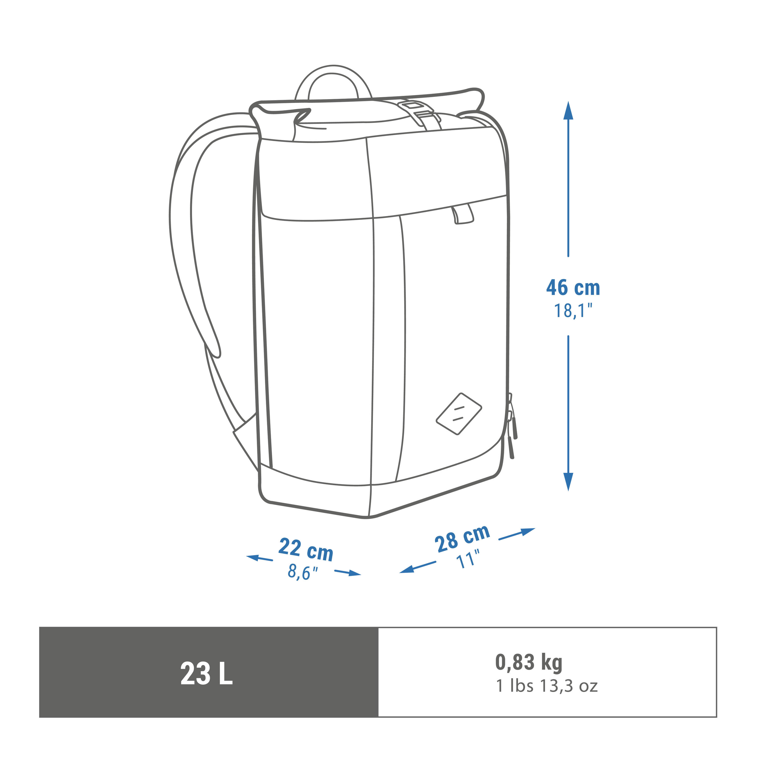 Hiking backpack 23L - NH Escape 500 Rolltop 2/14