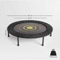 Trampolín cama elástica Cardio Fitness Domyos Trampo 100 cm hasta 100 kg negro