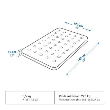 מזרן מתנפח לקמפינג דגם AIR BASIC‏ 120 ס"מ - ‏2 אנשים