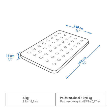 Φουσκωτό στρώμα για κάμπινγκ - Air Basic 140 cm - 2 ατόμων