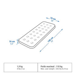 MATELAS GONFLABLE DE CAMPING - AIR BASIC 70 CM - 1 PERSONNE