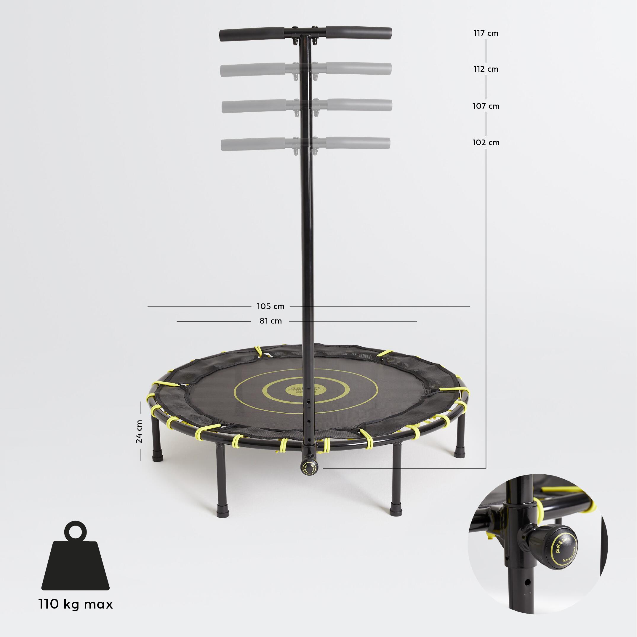 Fitness Trampoline with Front Bar - Fit Trampo 500 - DOMYOS