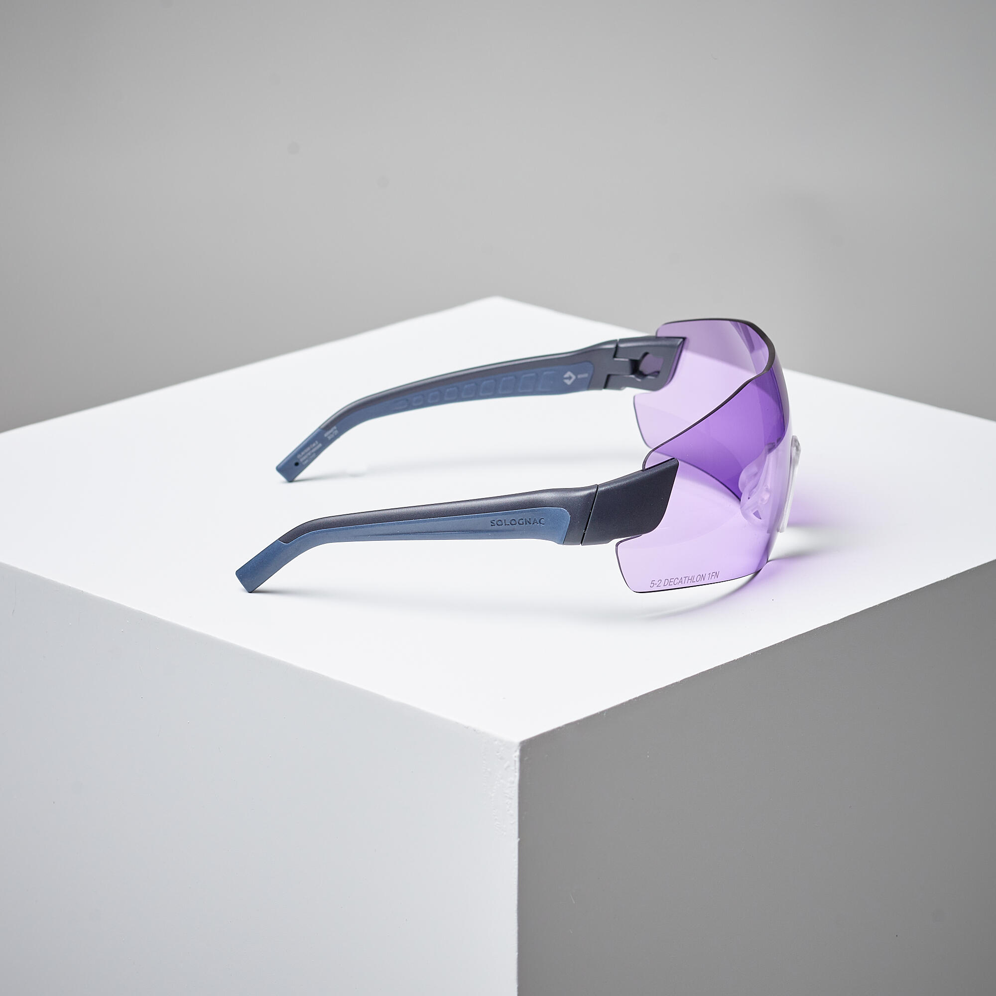 SAFETY GLASSES FOR CLAY PIGEON SHOOTING 500 PURPLE CATEGORY 2 3/6