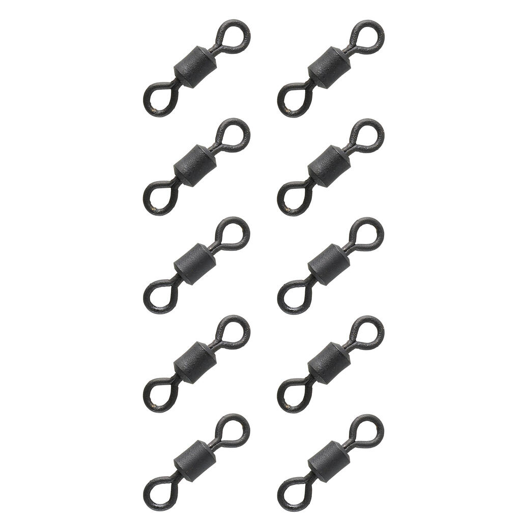 Carp fishing Rolling swivel X10 - black