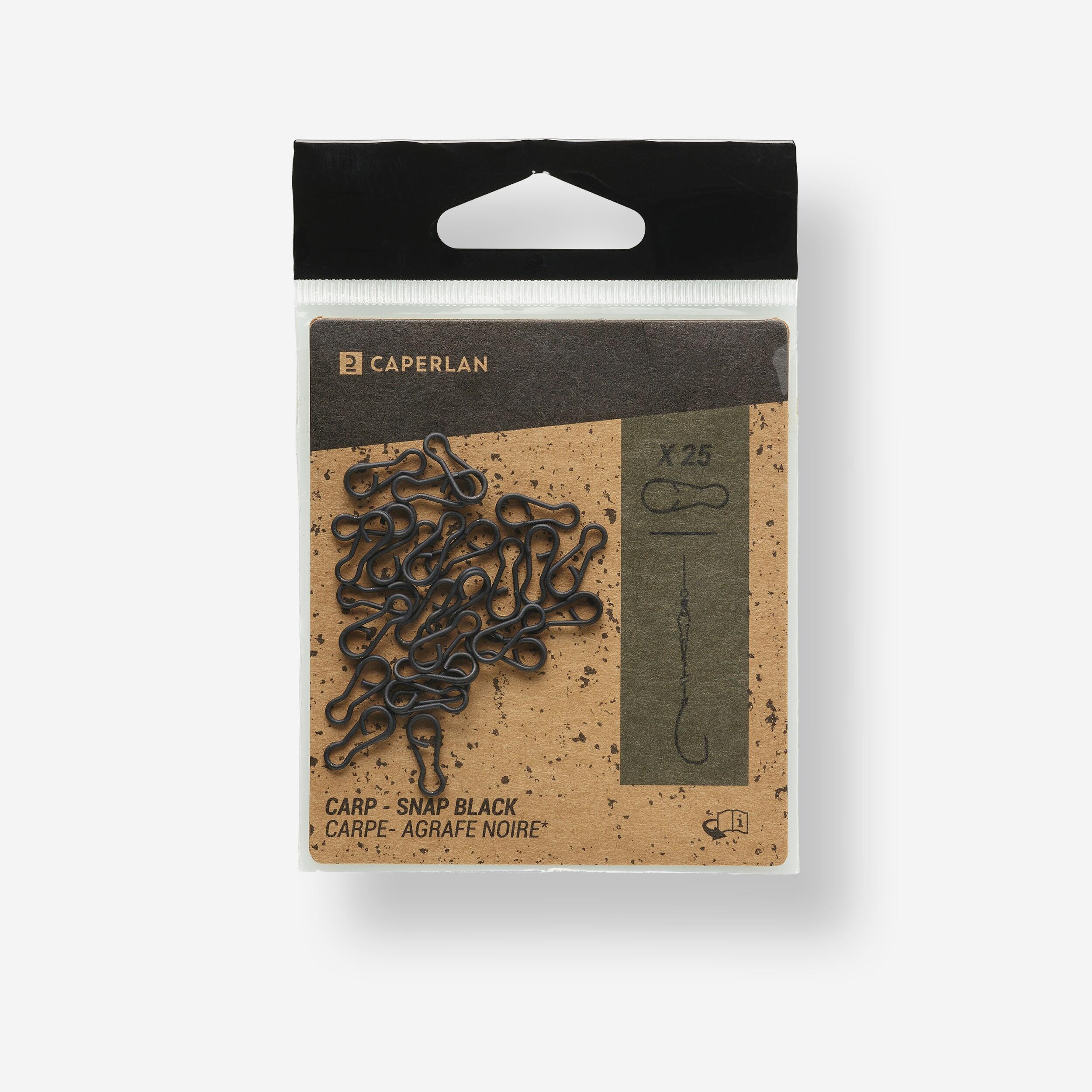 Decathlon | Moschettone carpfishing SNAP BLACK x25 |  Caperlan