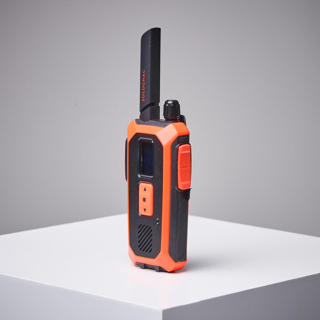 WATERTIGHT SOLOGNAC 500 WALKIE-TALKIE, MAXIMUM RANGE OF 10 KM